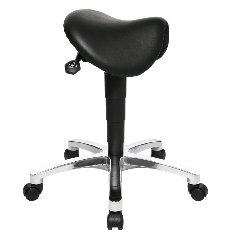 Topstar bureaukruk Bonanza, echt leer, zwart, 500-690 mm